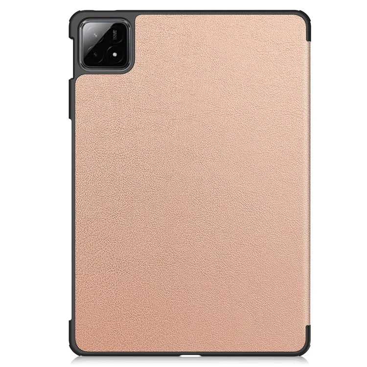 For Xiaomi Pad 6S Pro 12.4 Leather Case Tri-fold Stand Auto Wake / Sleep Smart Shell