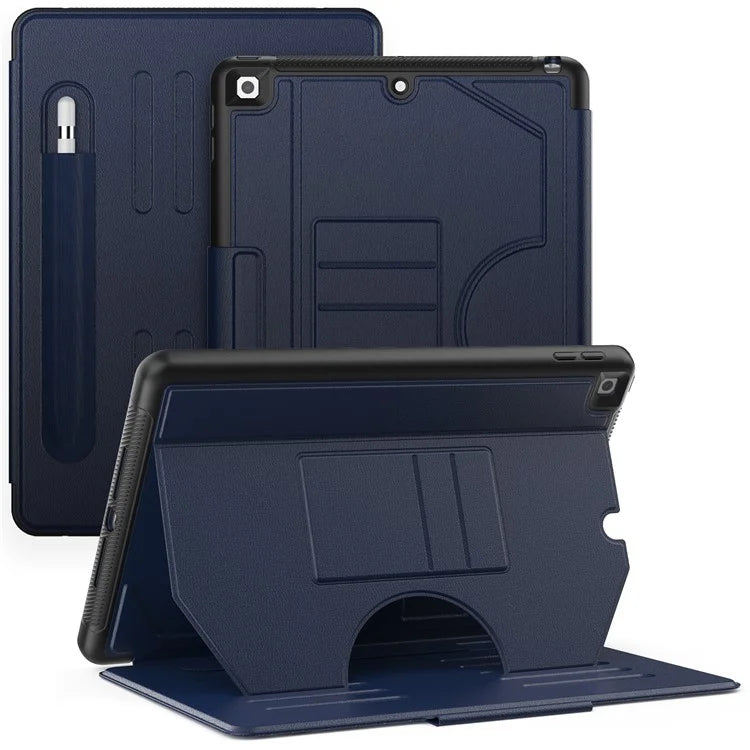 For iPad 10.2 (2021) / 10.2 (2019) / 10.2 (2020) Case Shockproof Card Holder Flip Tablet Cover with Pen Slot