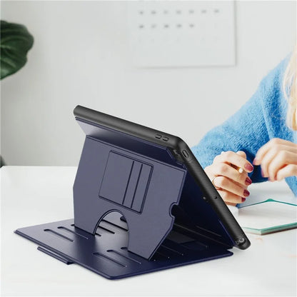 For iPad 10.2 (2021) / 10.2 (2019) / 10.2 (2020) Case Shockproof Card Holder Flip Tablet Cover with Pen Slot