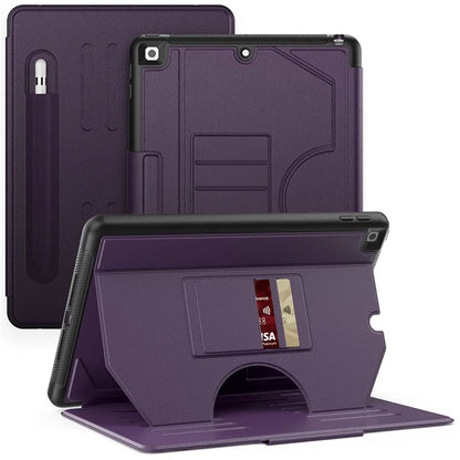 For iPad 10.2 (2021) / 10.2 (2019) / 10.2 (2020) Case Shockproof Card Holder Flip Tablet Cover with Pen Slot