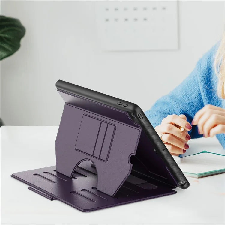 For iPad 10.2 (2021) / 10.2 (2019) / 10.2 (2020) Case Shockproof Card Holder Flip Tablet Cover with Pen Slot