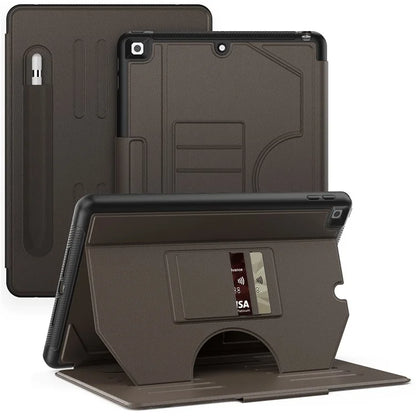 For iPad 10.2 (2021) / 10.2 (2019) / 10.2 (2020) Case Shockproof Card Holder Flip Tablet Cover with Pen Slot