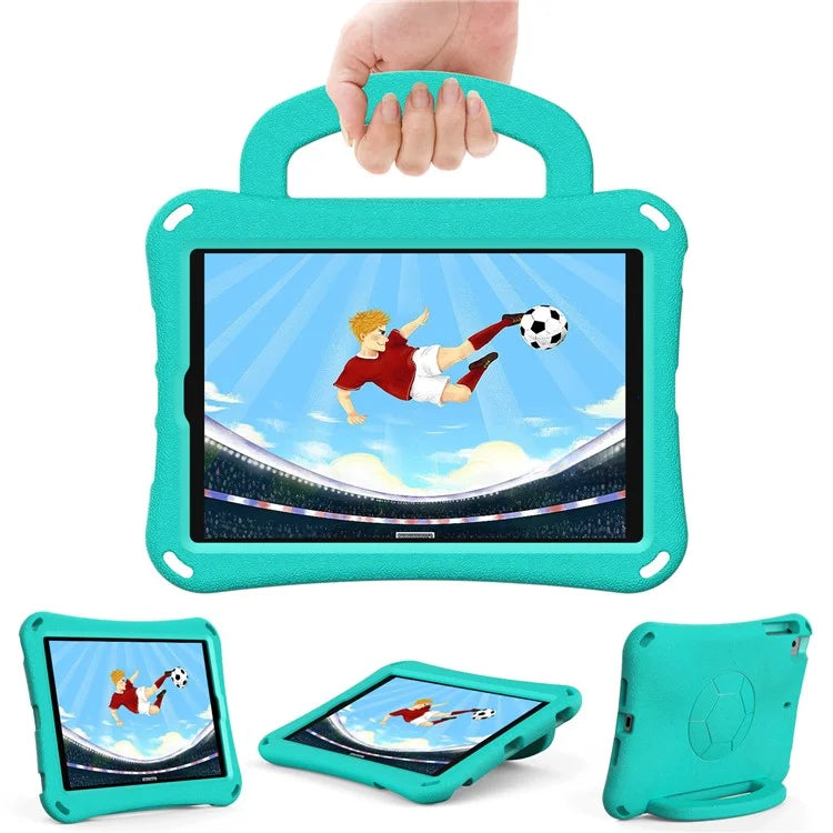 For iPad Mini / Mini 2 / mini 3 / mini 4 / mini (2019) 7.9 inch Kickstand Case Soccer-Pattern EVA Tablet Hard Cover