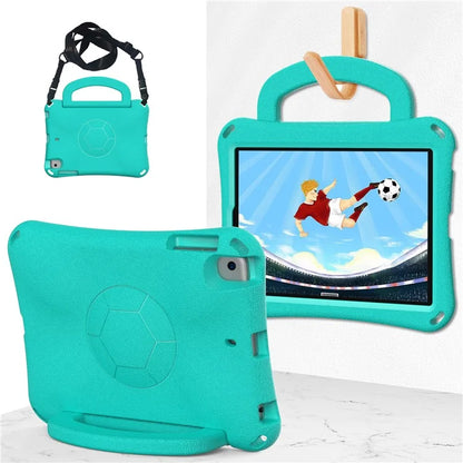 For iPad Mini / Mini 2 / mini 3 / mini 4 / mini (2019) 7.9 inch Kickstand Case Soccer-Pattern EVA Tablet Hard Cover