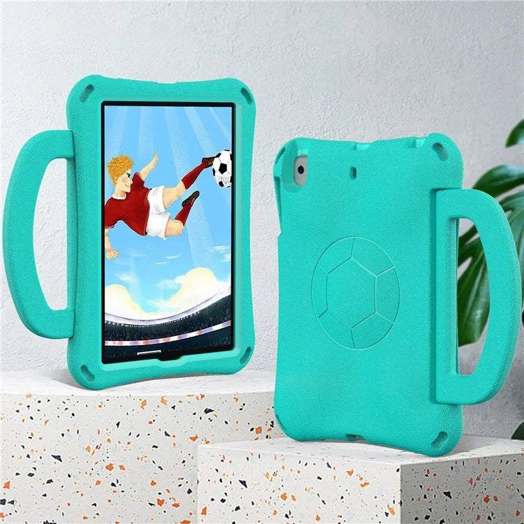 For iPad Mini / Mini 2 / mini 3 / mini 4 / mini (2019) 7.9 inch Kickstand Case Soccer-Pattern EVA Tablet Hard Cover