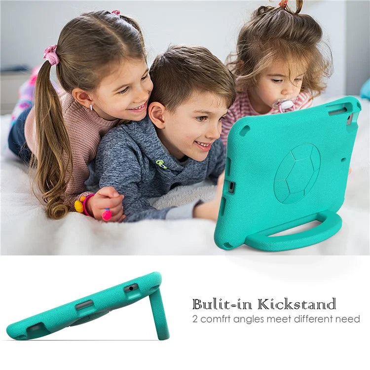 For iPad Mini / Mini 2 / mini 3 / mini 4 / mini (2019) 7.9 inch Kickstand Case Soccer-Pattern EVA Tablet Hard Cover