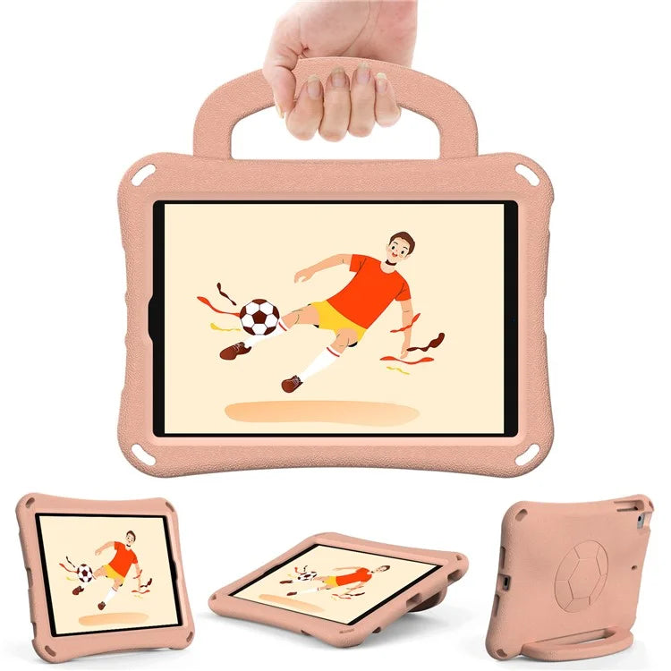 For iPad Mini / Mini 2 / mini 3 / mini 4 / mini (2019) 7.9 inch Kickstand Case Soccer-Pattern EVA Tablet Hard Cover