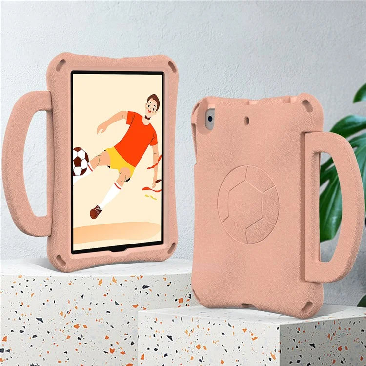 For iPad Mini / Mini 2 / mini 3 / mini 4 / mini (2019) 7.9 inch Kickstand Case Soccer-Pattern EVA Tablet Hard Cover