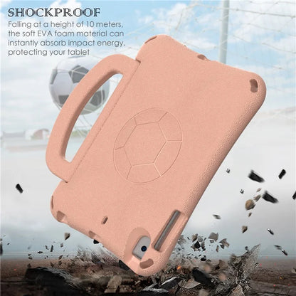For iPad Mini / Mini 2 / mini 3 / mini 4 / mini (2019) 7.9 inch Kickstand Case Soccer-Pattern EVA Tablet Hard Cover