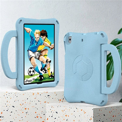 For iPad Mini / Mini 2 / mini 3 / mini 4 / mini (2019) 7.9 inch Kickstand Case Soccer-Pattern EVA Tablet Hard Cover