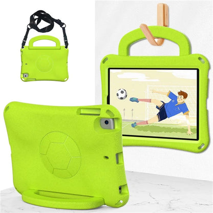 For iPad Mini / Mini 2 / mini 3 / mini 4 / mini (2019) 7.9 inch Kickstand Case Soccer-Pattern EVA Tablet Hard Cover