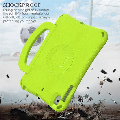 For iPad Mini / Mini 2 / mini 3 / mini 4 / mini (2019) 7.9 inch Kickstand Case Soccer-Pattern EVA Tablet Hard Cover