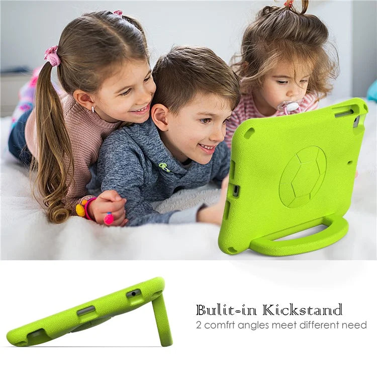 For iPad Mini / Mini 2 / mini 3 / mini 4 / mini (2019) 7.9 inch Kickstand Case Soccer-Pattern EVA Tablet Hard Cover