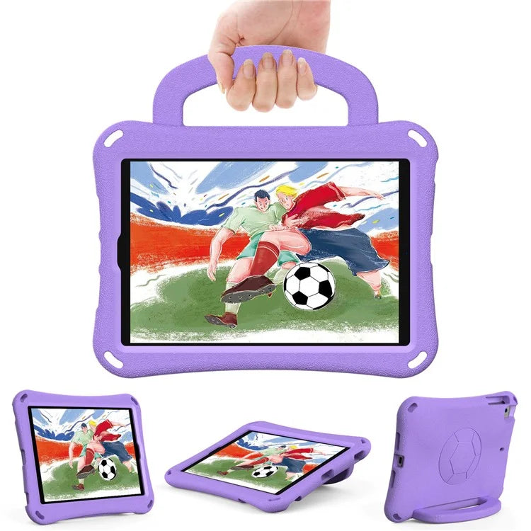 For iPad Mini / Mini 2 / mini 3 / mini 4 / mini (2019) 7.9 inch Kickstand Case Soccer-Pattern EVA Tablet Hard Cover