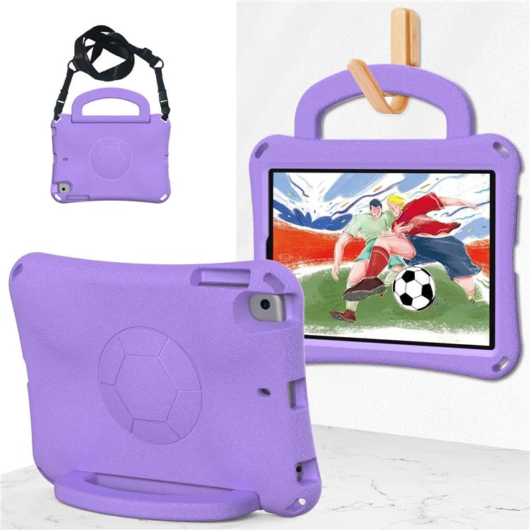 For iPad Mini / Mini 2 / mini 3 / mini 4 / mini (2019) 7.9 inch Kickstand Case Soccer-Pattern EVA Tablet Hard Cover