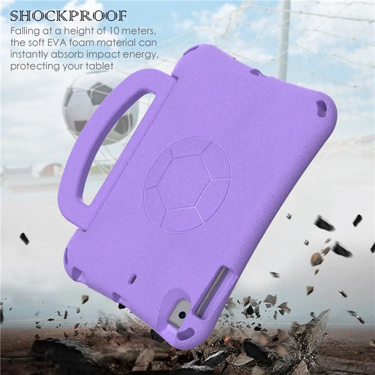 For iPad Mini / Mini 2 / mini 3 / mini 4 / mini (2019) 7.9 inch Kickstand Case Soccer-Pattern EVA Tablet Hard Cover