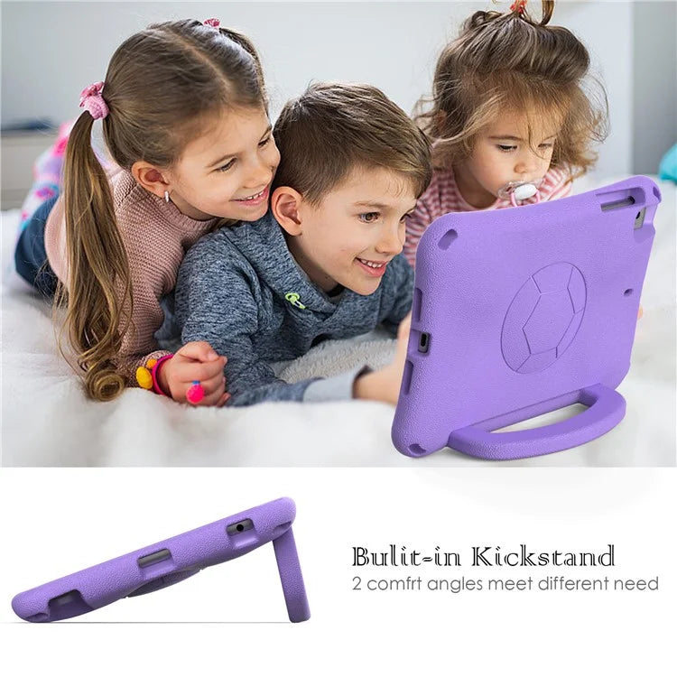 For iPad Mini / Mini 2 / mini 3 / mini 4 / mini (2019) 7.9 inch Kickstand Case Soccer-Pattern EVA Tablet Hard Cover