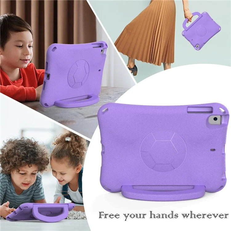 For iPad Mini / Mini 2 / mini 3 / mini 4 / mini (2019) 7.9 inch Kickstand Case Soccer-Pattern EVA Tablet Hard Cover