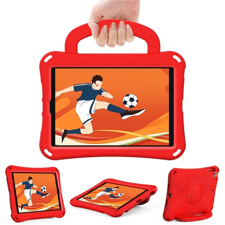 For iPad Mini / Mini 2 / mini 3 / mini 4 / mini (2019) 7.9 inch Kickstand Case Soccer-Pattern EVA Tablet Hard Cover