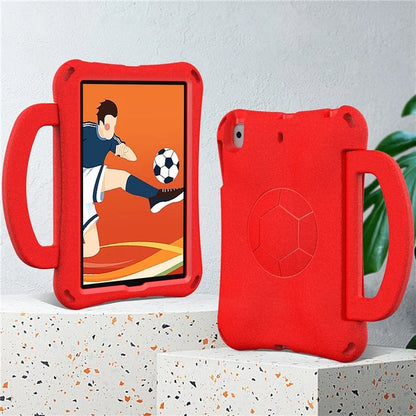 For iPad Mini / Mini 2 / mini 3 / mini 4 / mini (2019) 7.9 inch Kickstand Case Soccer-Pattern EVA Tablet Hard Cover