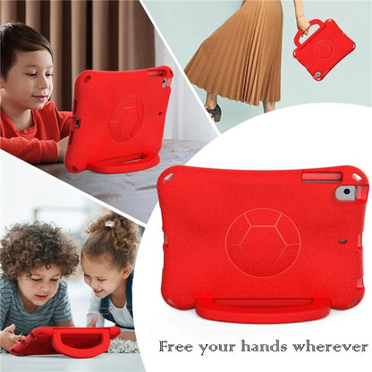 For iPad Mini / Mini 2 / mini 3 / mini 4 / mini (2019) 7.9 inch Kickstand Case Soccer-Pattern EVA Tablet Hard Cover