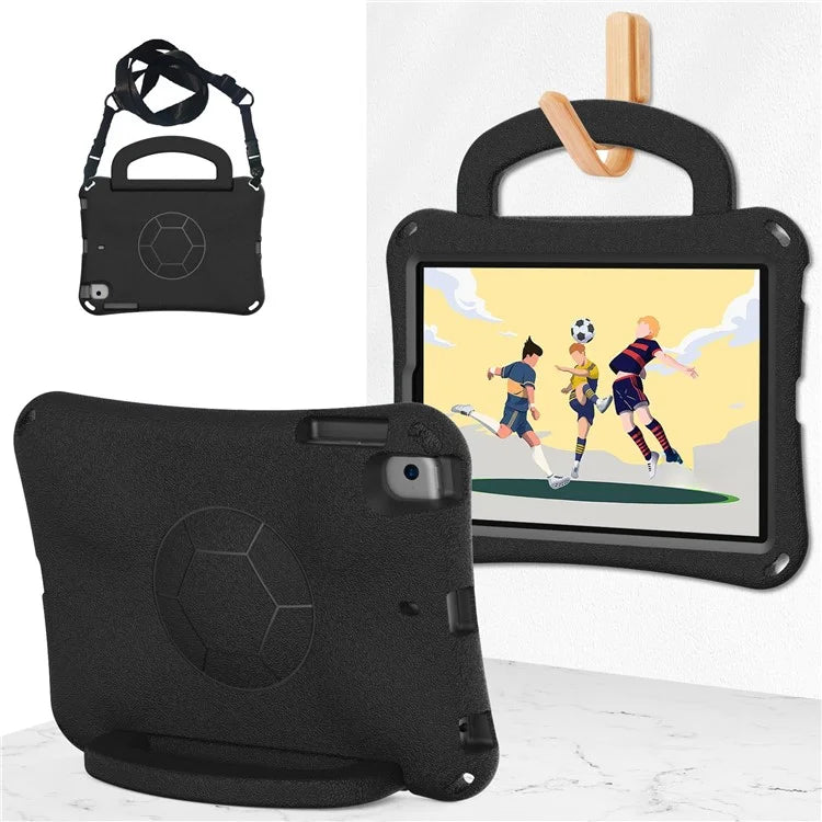 For iPad Mini / Mini 2 / mini 3 / mini 4 / mini (2019) 7.9 inch Kickstand Case Soccer-Pattern EVA Tablet Hard Cover