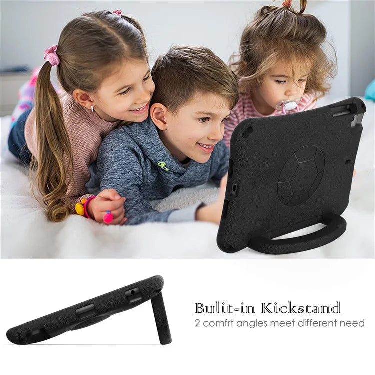 For iPad Mini / Mini 2 / mini 3 / mini 4 / mini (2019) 7.9 inch Kickstand Case Soccer-Pattern EVA Tablet Hard Cover