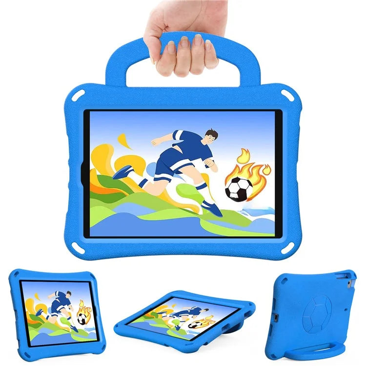 For iPad Mini / Mini 2 / mini 3 / mini 4 / mini (2019) 7.9 inch Kickstand Case Soccer-Pattern EVA Tablet Hard Cover
