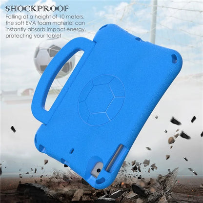 For iPad Mini / Mini 2 / mini 3 / mini 4 / mini (2019) 7.9 inch Kickstand Case Soccer-Pattern EVA Tablet Hard Cover