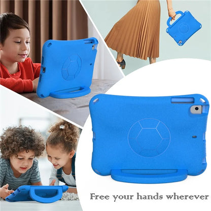 For iPad Mini / Mini 2 / mini 3 / mini 4 / mini (2019) 7.9 inch Kickstand Case Soccer-Pattern EVA Tablet Hard Cover