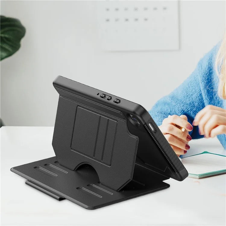 For Samsung Galaxy Tab A9+ SM-X210 / X216 / X218 Case 5-Level Stand Pen Slot Tablet Cover