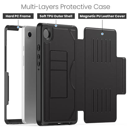 For Samsung Galaxy Tab A9+ SM-X210 / X216 / X218 Case 5-Level Stand Pen Slot Tablet Cover