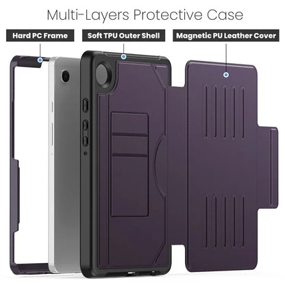 For Samsung Galaxy Tab A9+ SM-X210 / X216 / X218 Case 5-Level Stand Pen Slot Tablet Cover