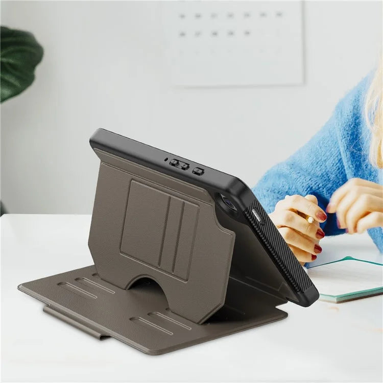 For Samsung Galaxy Tab A9+ SM-X210 / X216 / X218 Case 5-Level Stand Pen Slot Tablet Cover