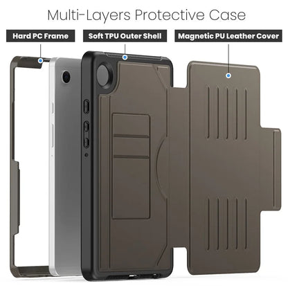 For Samsung Galaxy Tab A9+ SM-X210 / X216 / X218 Case 5-Level Stand Pen Slot Tablet Cover