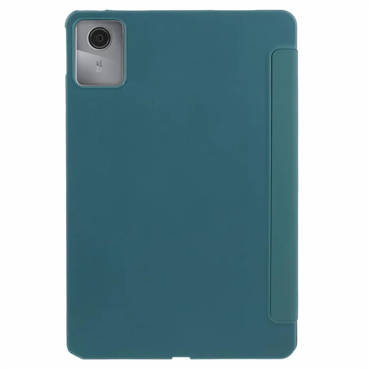 For Lenovo Tab M11 / Xiaoxin Pad 11 2024 Case Leather+Silicone Tri-fold Stand Shell Tablet Cover