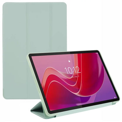 For Lenovo Tab M11 / Xiaoxin Pad 11 2024 Case Leather+Silicone Tri-fold Stand Shell Tablet Cover