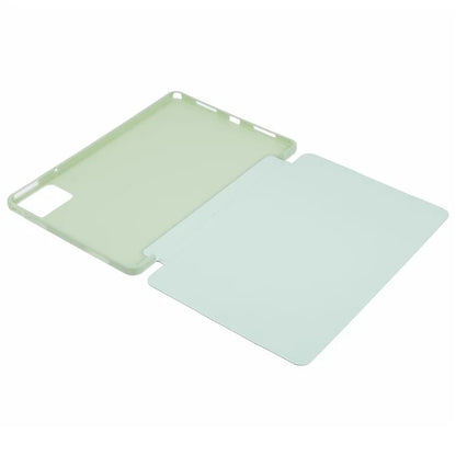 For Lenovo Tab M11 / Xiaoxin Pad 11 2024 Case Leather+Silicone Tri-fold Stand Shell Tablet Cover