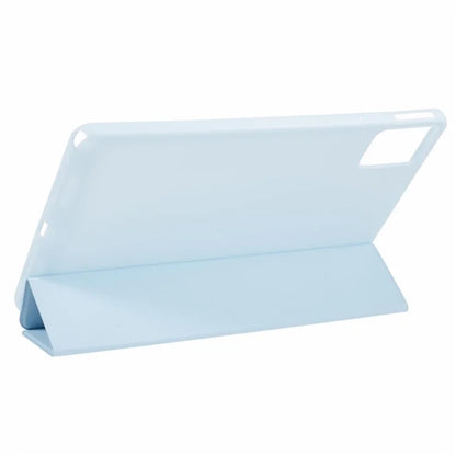 For Lenovo Tab M11 / Xiaoxin Pad 11 2024 Case Leather+Silicone Tri-fold Stand Shell Tablet Cover
