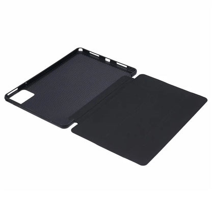 For Lenovo Tab M11 / Xiaoxin Pad 11 2024 Case Leather+Silicone Tri-fold Stand Shell Tablet Cover