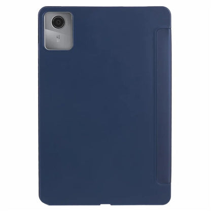 For Lenovo Tab M11 / Xiaoxin Pad 11 2024 Case Leather+Silicone Tri-fold Stand Shell Tablet Cover