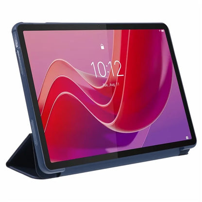 For Lenovo Tab M11 / Xiaoxin Pad 11 2024 Case Leather+Silicone Tri-fold Stand Shell Tablet Cover