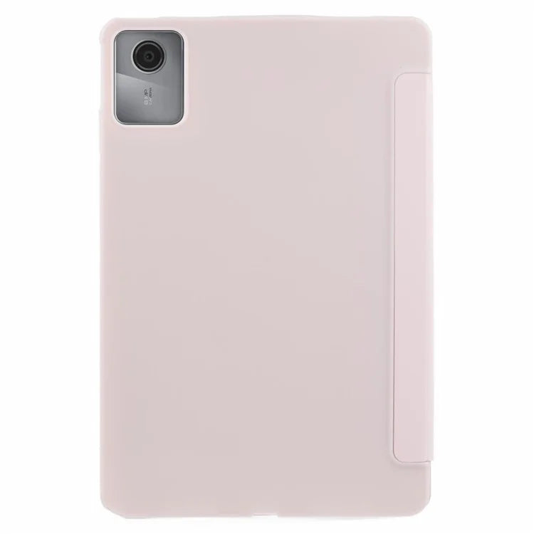 For Lenovo Tab M11 / Xiaoxin Pad 11 2024 Case Leather+Silicone Tri-fold Stand Shell Tablet Cover