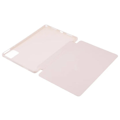 For Lenovo Tab M11 / Xiaoxin Pad 11 2024 Case Leather+Silicone Tri-fold Stand Shell Tablet Cover