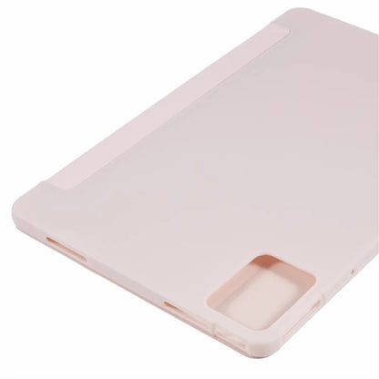For Lenovo Tab M11 / Xiaoxin Pad 11 2024 Case Leather+Silicone Tri-fold Stand Shell Tablet Cover