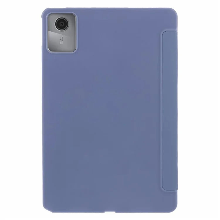 For Lenovo Tab M11 / Xiaoxin Pad 11 2024 Case Leather+Silicone Tri-fold Stand Shell Tablet Cover