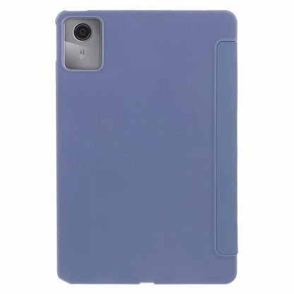 For Lenovo Tab M11 / Xiaoxin Pad 11 2024 Case Leather+Silicone Tri-fold Stand Shell Tablet Cover