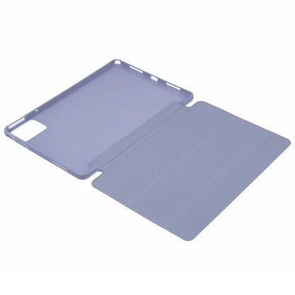 For Lenovo Tab M11 / Xiaoxin Pad 11 2024 Case Leather+Silicone Tri-fold Stand Shell Tablet Cover