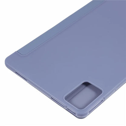 For Lenovo Tab M11 / Xiaoxin Pad 11 2024 Case Leather+Silicone Tri-fold Stand Shell Tablet Cover