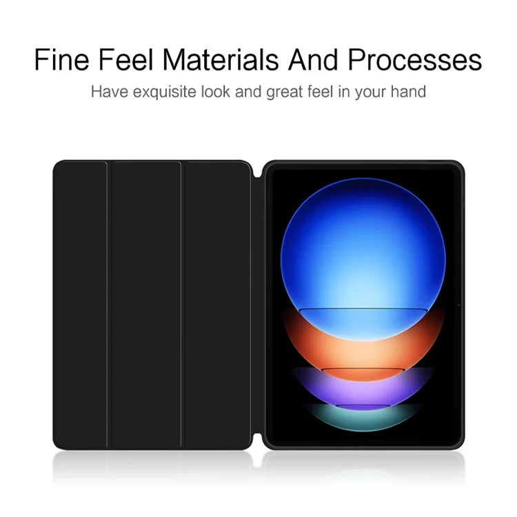 For Xiaomi Pad 6S Pro 12.4 Case Trifold Stand PU Leather Tablet Protective Cover